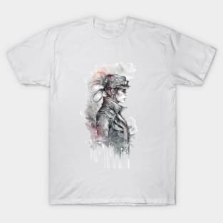 Steampunk Water Colour Woman - V1.05 T-Shirt